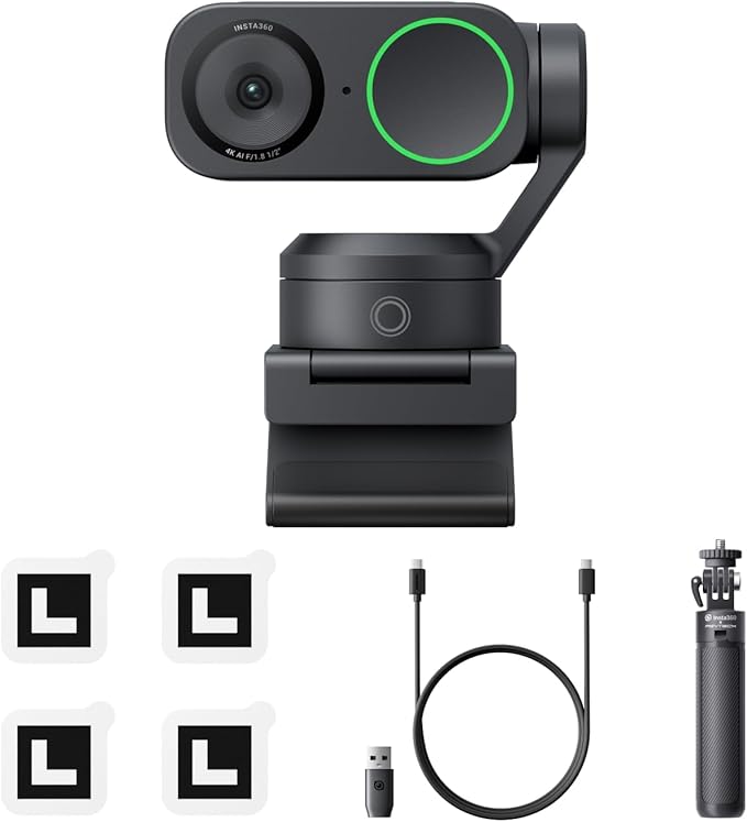 Insta360 Link 2 Tripod Bundle – PTZ 4K Webcam