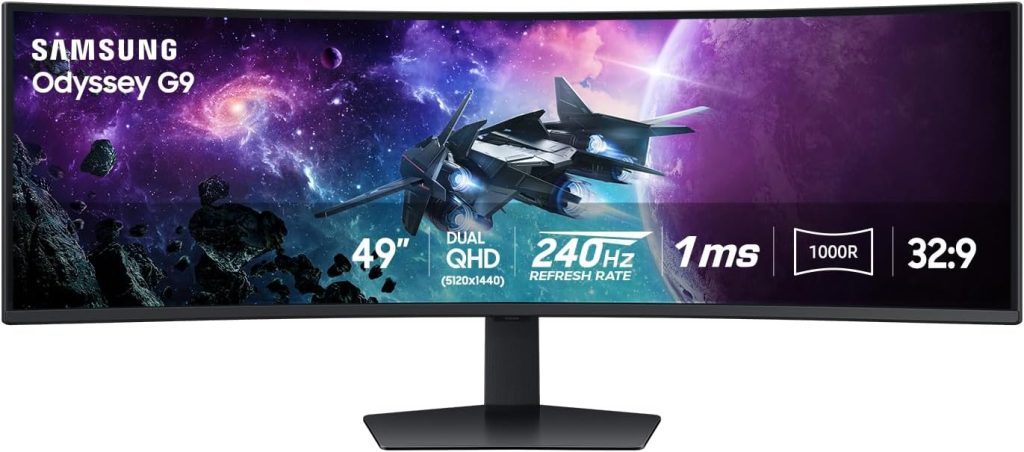 Samsung 49″ Odyssey G9 G95C DQHD 240Hz DisplayHDR 1000 Curved Gaming Monitor