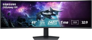 Samsung 49″ Odyssey G9 G95C DQHD 240Hz DisplayHDR 1000 Curved Gaming Monitor
