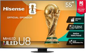 Hisense 55" Class U8 Mini-LED ULED 4K UHD Google Smart TV