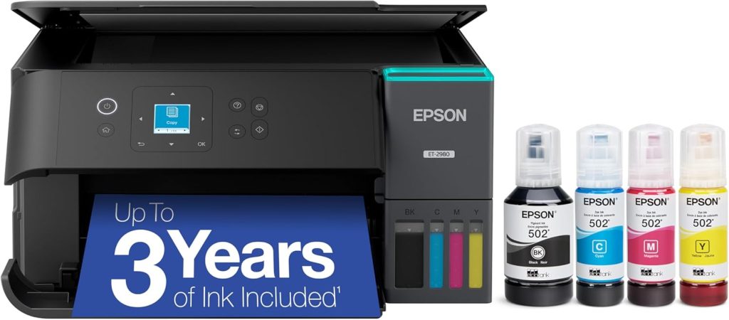 Epson EcoTank ET-2980 Wireless All-in-One Color Supertank Printer